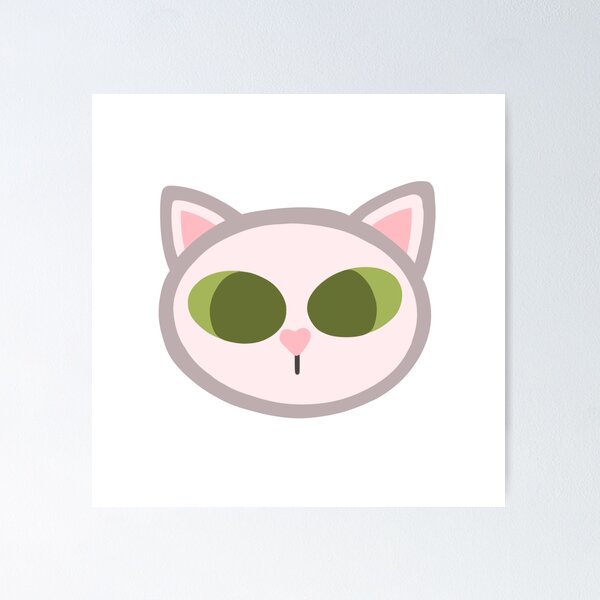 Item preview, green eyed white cat  designed and sold by ButtercupBrushworks.