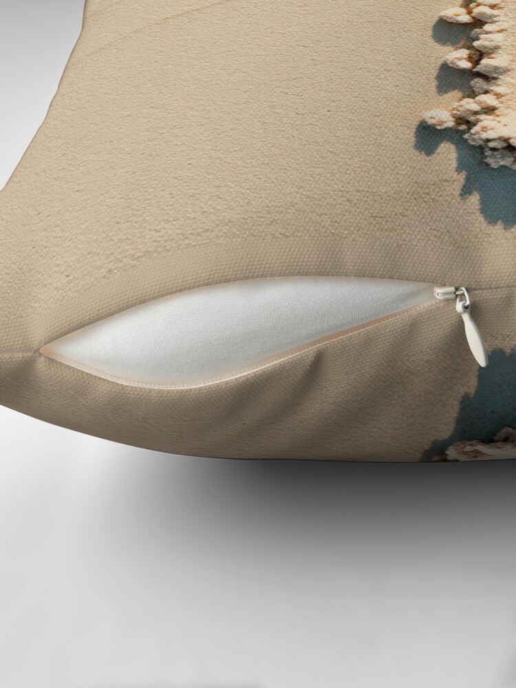 Thumbnail 2 of 4, Pillow, SAND LETTER Y designed and sold by Art-type.