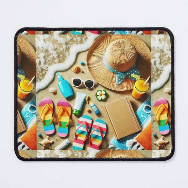 Artikelvorschau, Strand- und Pool-Essentials | Sommerurlaub Flat Lay entworfen und verkauft von Mediatrix31.