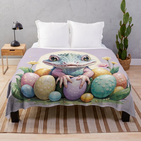 Item preview, "Adorable Baby Dragon in Easter Wonderland – Fantasy Springtime Art" designed and sold by Freestyle Designs.