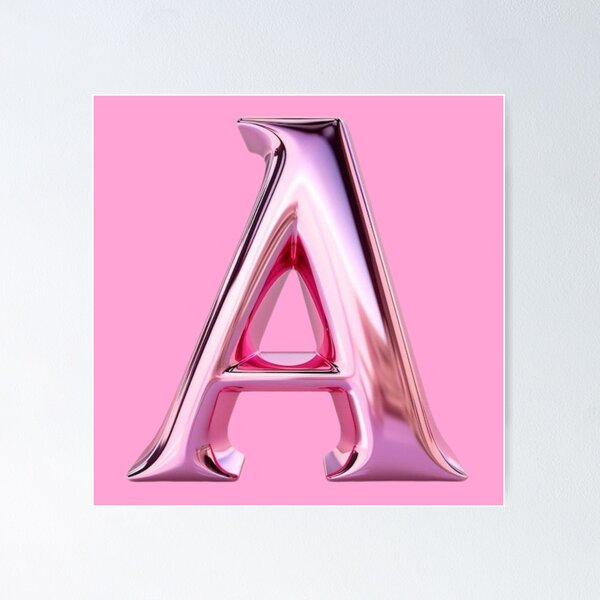 Item preview, Letter A, Shiny Balloon Effect, Name designed and sold by We Are Stardust.