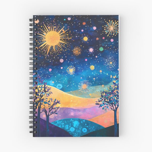 Item preview, Explosive firework stars and patchwork landscape designed and sold by KalicoDreams.