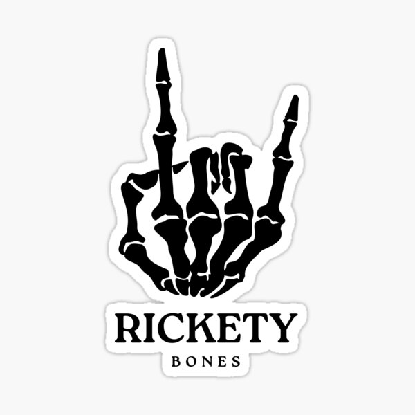 Rickety Bones in Black Sticker
