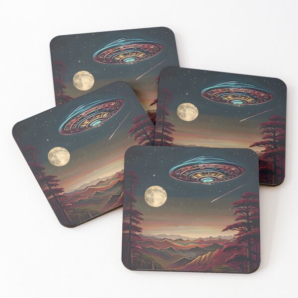 Item preview, SURREAL SKYSCAPE WITH SPACESHIP designed and sold by WendyMaree.