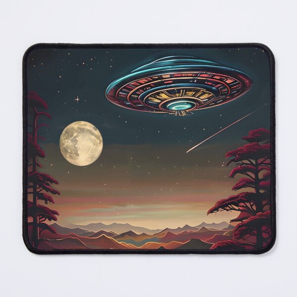 Item preview, SURREAL SKYSCAPE WITH SPACESHIP designed and sold by WendyMaree.