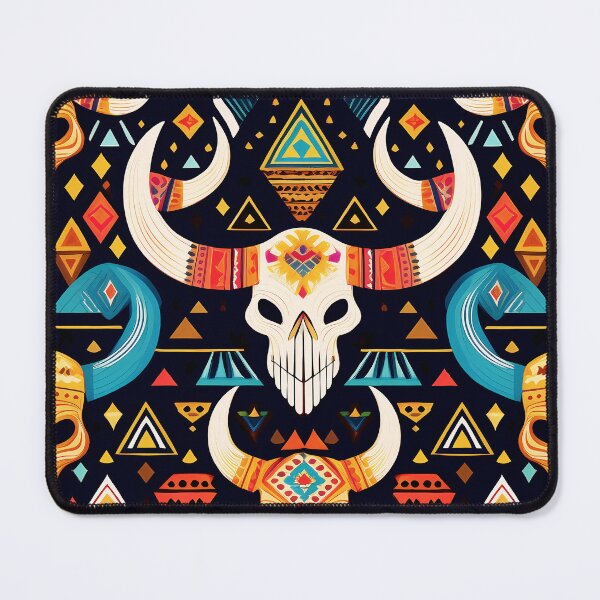 Item preview, Cow longhorn skull, Skeleton American western spirit pattern design designed and sold by Clara Fruggeri.