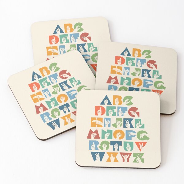 Item preview, ASL Alphabet Sign Language- Color designed and sold by nukartDesigns.