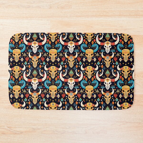 Item preview, Cow longhorn skull, Skeleton American western spirit pattern design designed and sold by Clara Fruggeri.