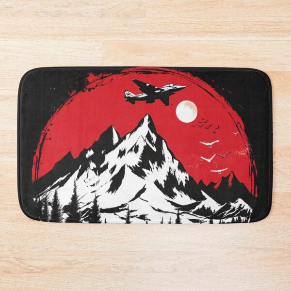 Item preview, Air Fighters Under Red Moon In The Mountains designed and sold by GrinGalore.