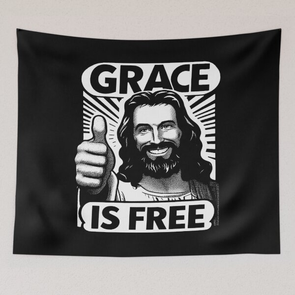 Item preview, God's Grace is Free designed and sold by plushism.