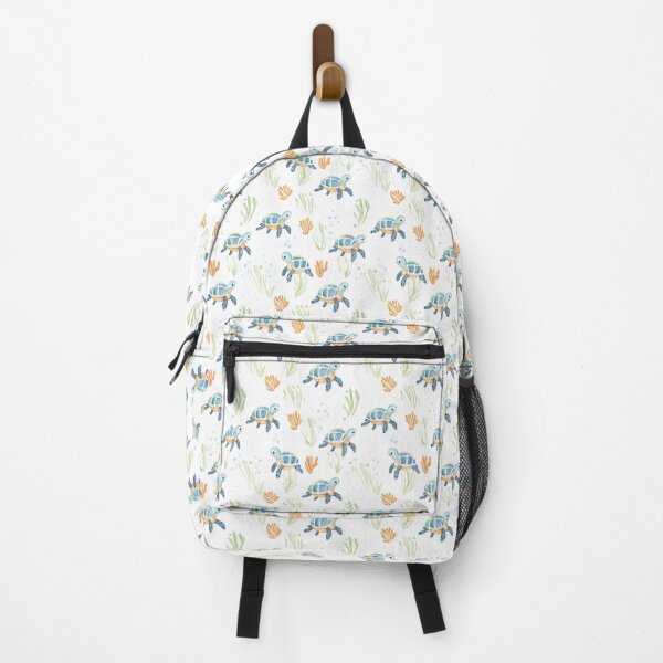 Item preview, pastel coloured sea turtle pattern designed and sold by PoppyLaneStudio.