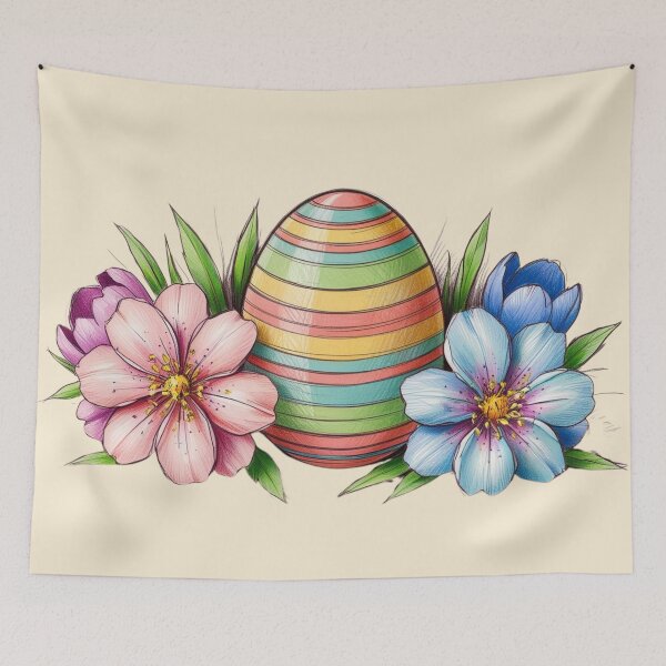 Item preview, Happy Easter Easter Egg Flowers Spring designed and sold by Design_Your_Day.