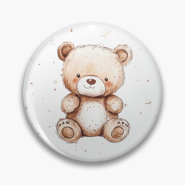 Item preview, minimalistic brown bear pattern designed and sold by PoppyLaneStudio.
