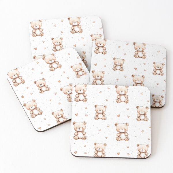 Item preview, minimalistic brown bear pattern designed and sold by PoppyLaneStudio.