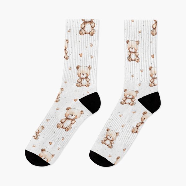 Item preview, minimalistic brown bear pattern designed and sold by PoppyLaneStudio.