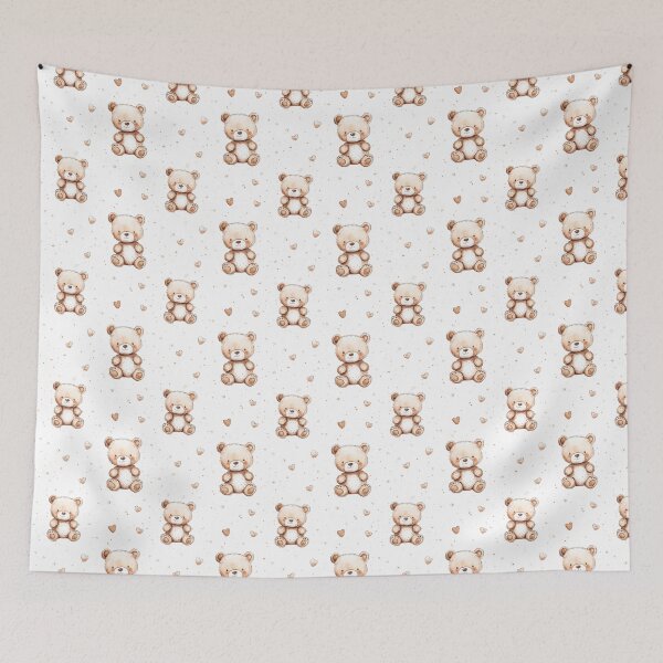 Item preview, minimalistic brown bear pattern designed and sold by PoppyLaneStudio.