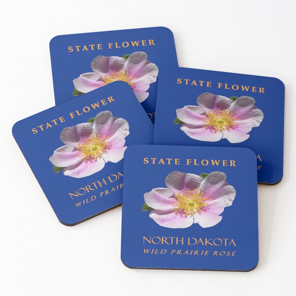 Item preview, North Dakota Territory Flower Wild Prairie Rose designed and sold by taiche.