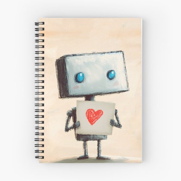 Item preview, cute robot illustration – Robotoh – Computer love designed and sold by LiveForever.
