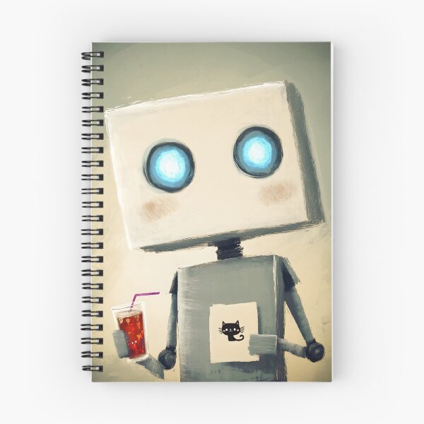 Item preview, cute robot illustration – Robotoh with cola designed and sold by LiveForever.