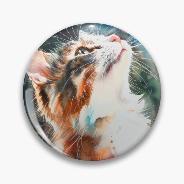Artikelvorschau, Katze schaut nach oben Gemälde entworfen und verkauft von EricDesignStore.