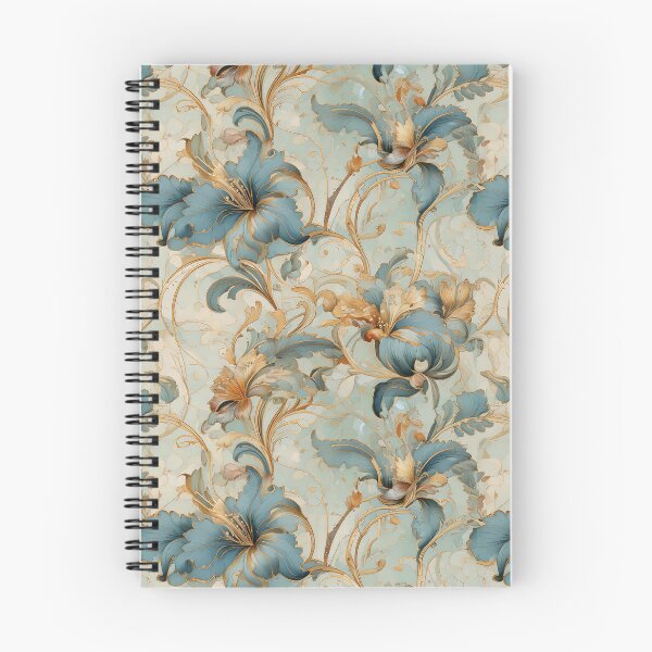 Item preview, Swirling vines and Iris floral designed and sold by Designbes.