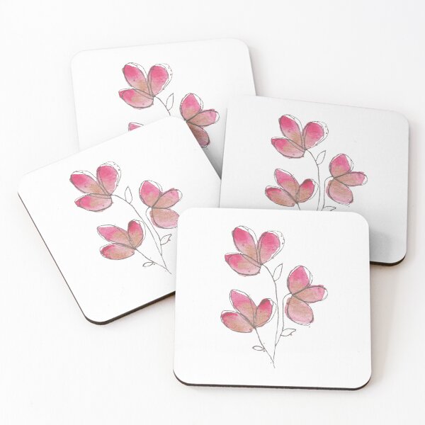 Item preview, Three pink blooms on a stem designed and sold by AcornDesign.