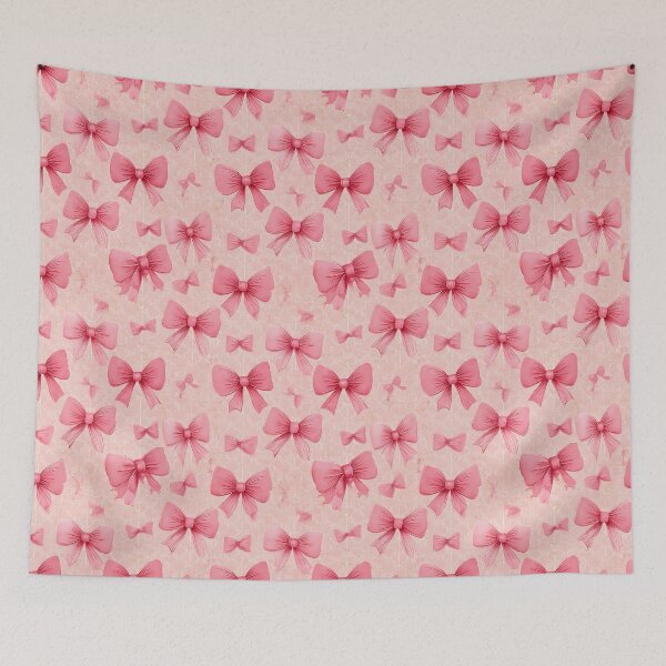 Item preview, Soft pink bows pattern designed and sold by Designbes.
