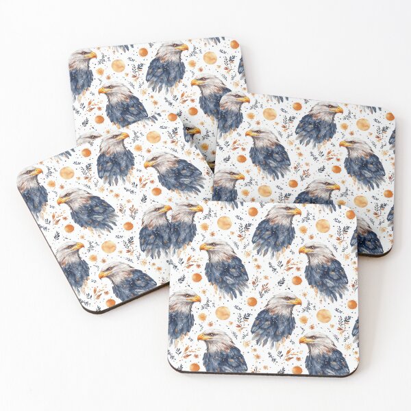 Item preview, blue and orange bold eagles designed and sold by PoppyLaneStudio.