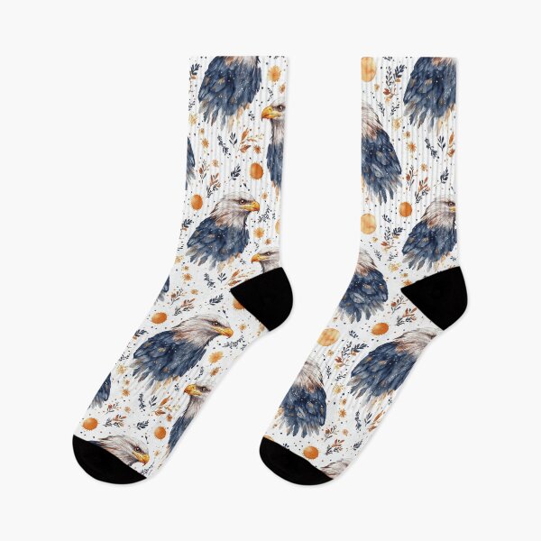 Item preview, blue and orange bold eagles designed and sold by PoppyLaneStudio.