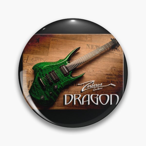 Item preview, Cerberus Guitars Dragon: The Emerald Dragon designed and sold by ArtCreator2023.