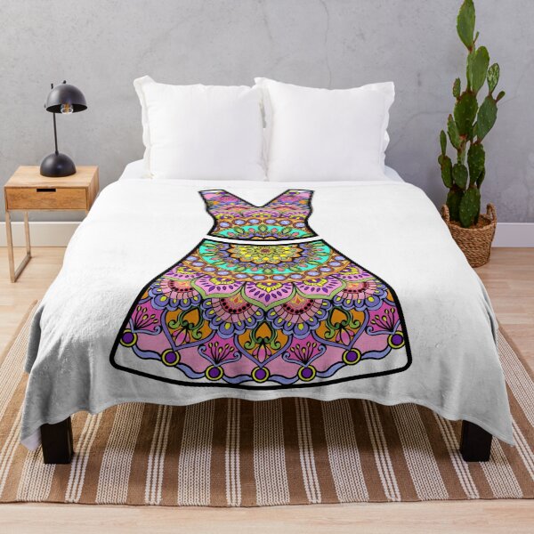 Item preview, Vibrant Multi-Colored Mandala Flower Dress sticker doll clothing designed and sold by Bulantanyong.