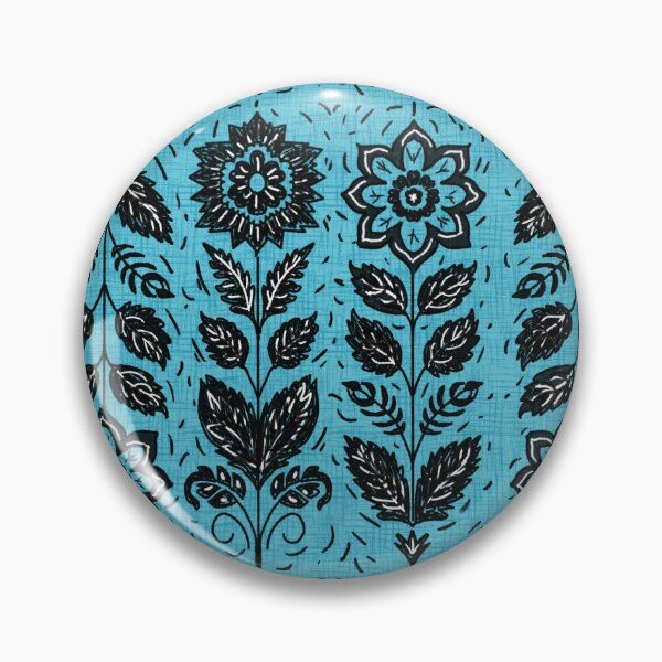 Item preview, Block Print Wildflowers designed and sold by MMc Buck.