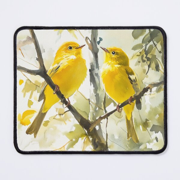 Item preview, 2 Yellow Warblers in a Tree designed and sold by laurashawart.