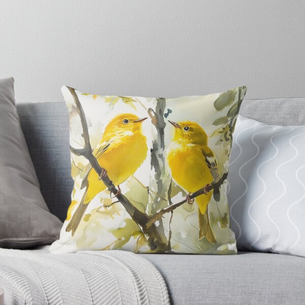 Item preview, 2 Yellow Warblers in a Tree designed and sold by laurashawart.