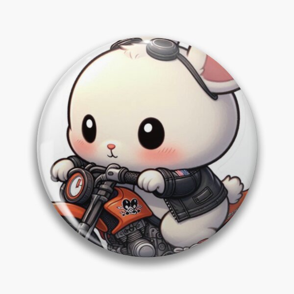 Item preview, Biker Bunny Sticker  Premium Cool Trendy Best Gift designed and sold by Imaginarium of Chaos falcon88 .