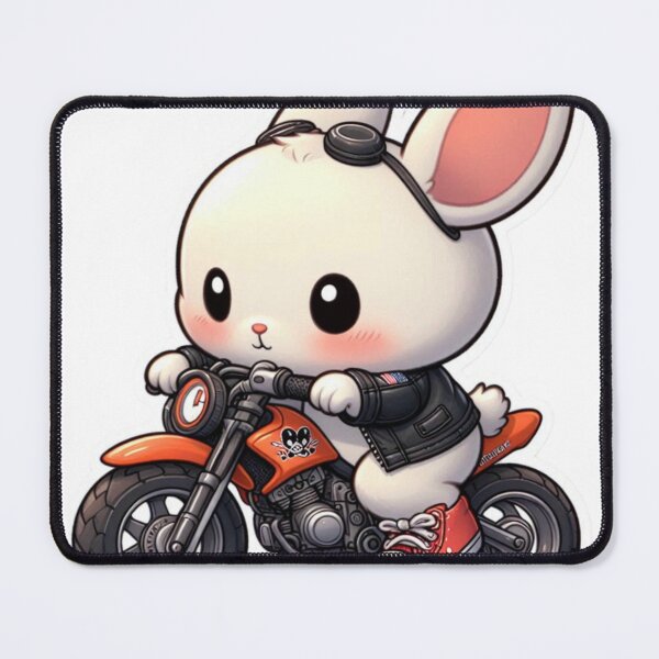 Item preview, Biker Bunny Sticker  Premium Cool Trendy Best Gift designed and sold by Imaginarium of Chaos falcon88 .