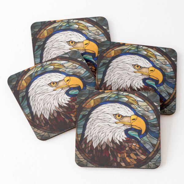 Item preview, Bald Eagle in Stained Glass designed and sold by RedHandedOD.