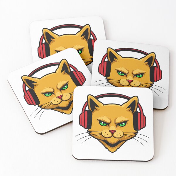 Item preview, Cartoon Cat Listening Music designed and sold by cc_art.