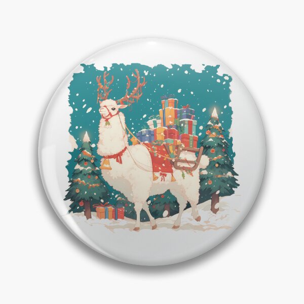 Item preview, Festive Llama dressed for Christmas designed and sold by WoollenLlama.