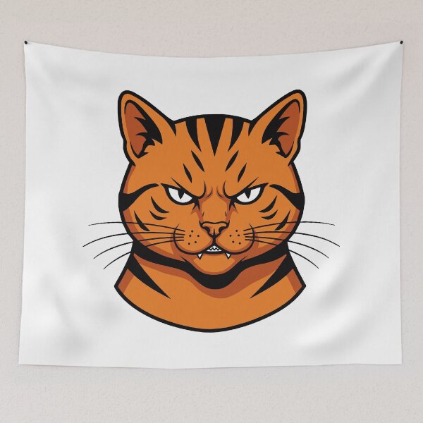 Item preview, Cartoon Badass Cat designed and sold by cc_art.