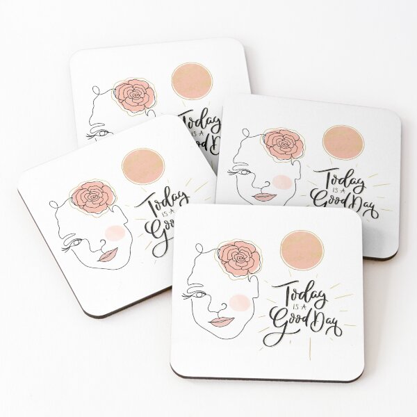Item preview, Line Art Girl Face. Today is a good day. designed and sold by Sandra Brezina.
