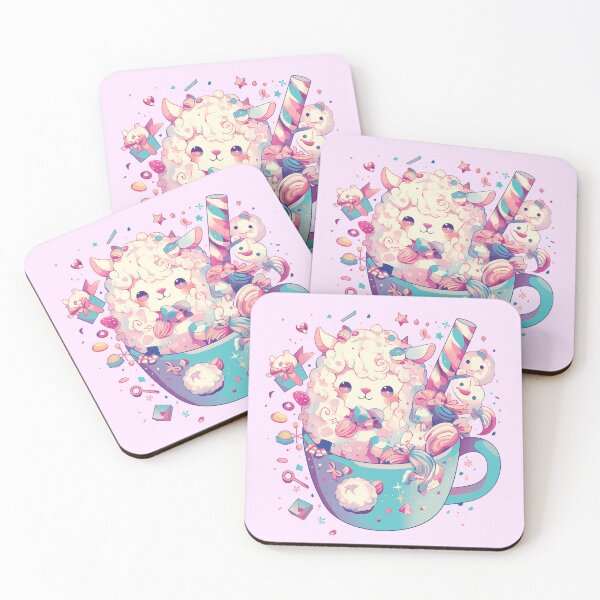 Item preview, Fluffy sheep in the candy mug designed and sold by WoollenLlama.