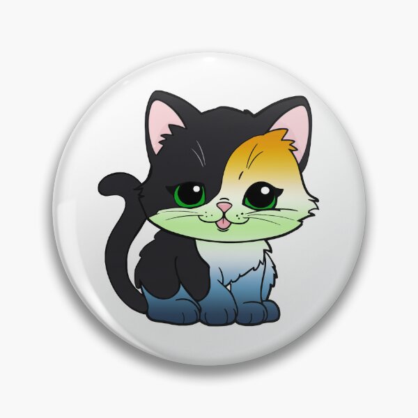 Item preview, Kawaii AroAce Agender Cat – AroAce Agender Pride Cute Design designed and sold by Travelslightly.