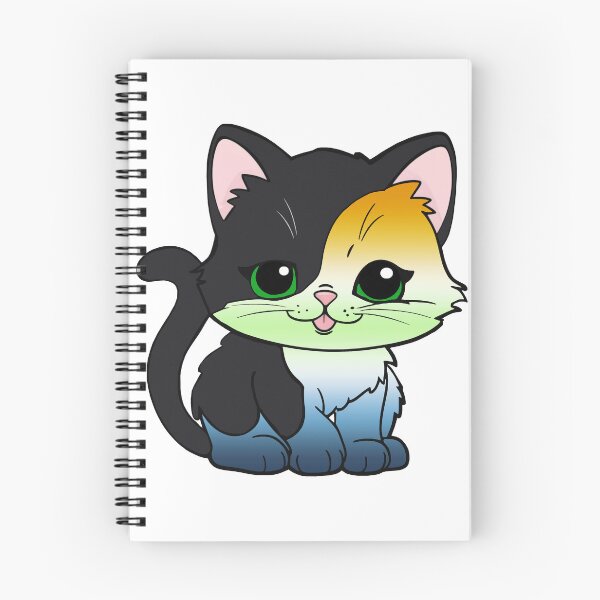 Item preview, Kawaii AroAce Agender Cat – AroAce Agender Pride Cute Design designed and sold by Travelslightly.