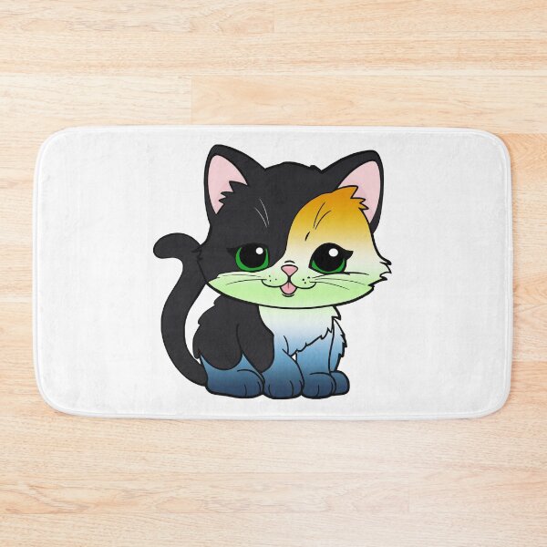 Item preview, Kawaii AroAce Agender Cat – AroAce Agender Pride Cute Design designed and sold by Travelslightly.
