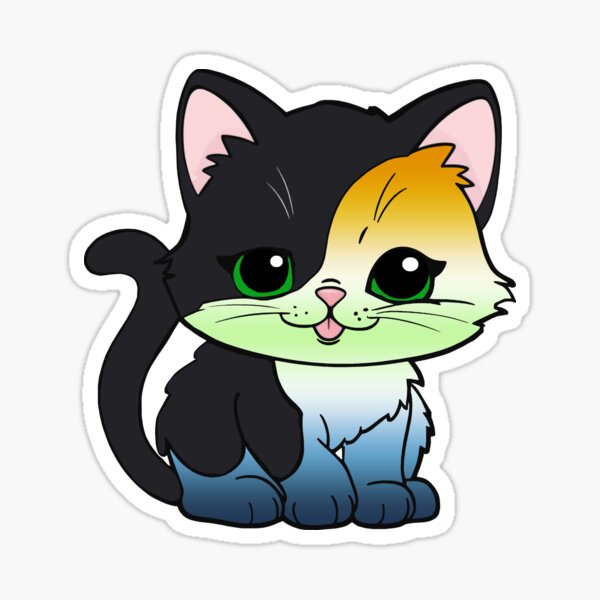 Artikel-Vorschau von Kawaii AroAce Agender Katze – Süßes Design mit AroAce Agender Pride, designt und verkauft von Travelslightly.