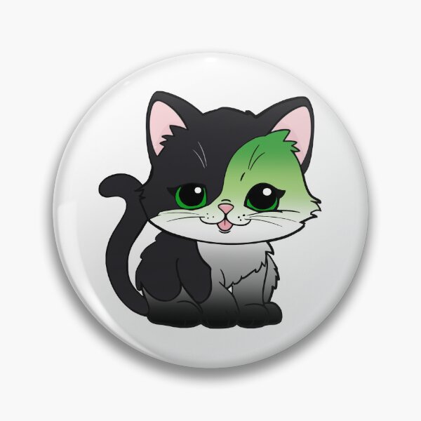 Item preview, Kawaii Aromantic Cat – Aromantic Pride Cute Design designed and sold by Travelslightly.