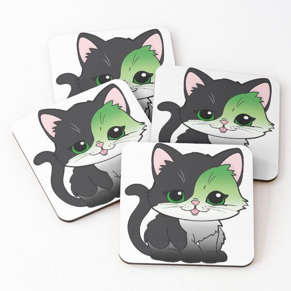 Item preview, Kawaii Aromantic Cat – Aromantic Pride Cute Design designed and sold by Travelslightly.
