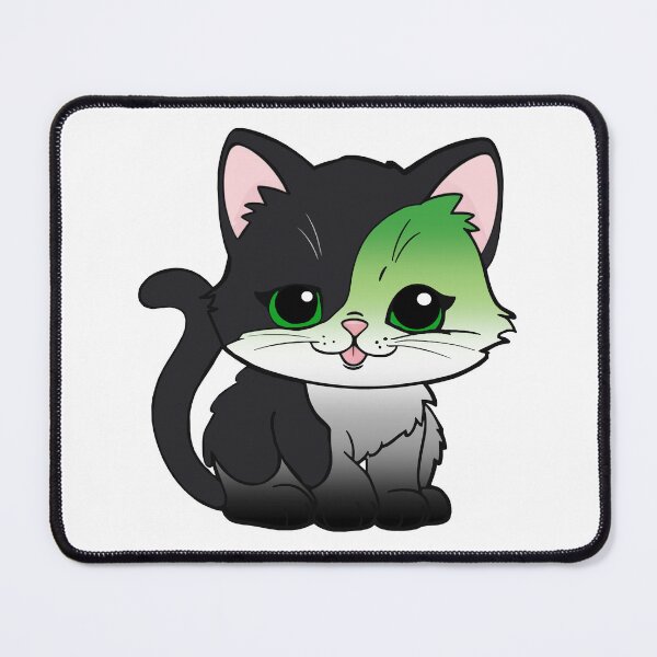 Item preview, Kawaii Aromantic Cat – Aromantic Pride Cute Design designed and sold by Travelslightly.