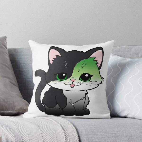 Item preview, Kawaii Aromantic Cat – Aromantic Pride Cute Design designed and sold by Travelslightly.